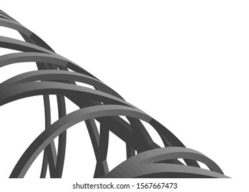Abstract modern architecture construction 3d