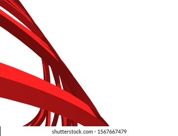 Abstract modern architecture construction 3d