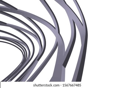 Abstract modern architecture construction 3d