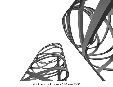 Abstract modern architecture construction 3d