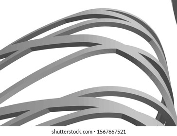 Abstract modern architecture construction 3d