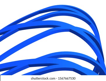 Abstract modern architecture construction 3d