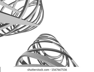Abstract modern architecture construction 3d