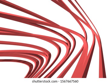 Abstract modern architecture construction 3d