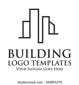 Abstract modern architecture logo design template