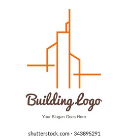 Abstract modern architecture logo design template