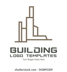 Abstract modern architecture logo design template