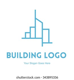 Abstract modern architecture logo design template
