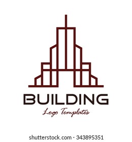Abstract modern architecture logo design template
