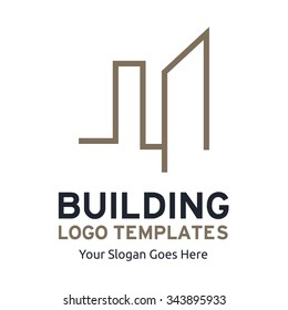 Abstract modern architecture logo design template