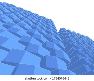 arquitectura moderna abstracta fachada modular 3d ilustración