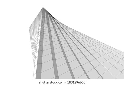 Resumen de la arquitectura moderna vector 3d ilustración