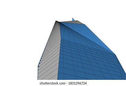 Abstract modern architecture vector 3d illustration