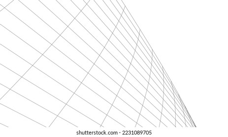 Abstract modern architecture vector drawing