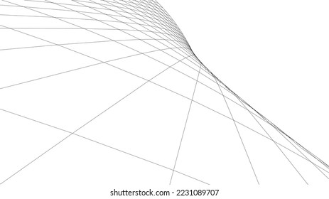 Resumen del dibujo de vector de arquitectura moderna