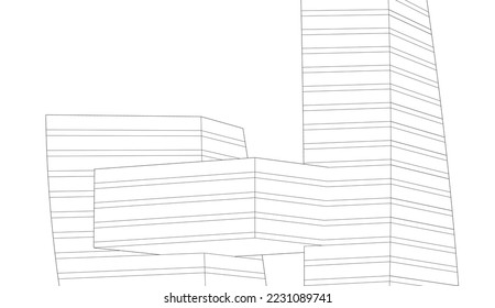 Abstrakte moderne Architektur, Vektorgrafik