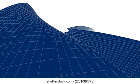 Resumen del dibujo de vector de arquitectura moderna