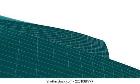 Abstract modern architecture vector drawing