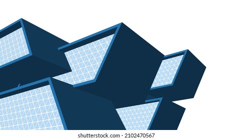 abstract modern architecture vector illustration