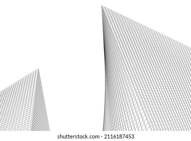 abstrakte moderne Architektur, Vektorgrafik