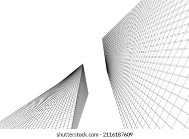 abstract modern architecture vector illustration