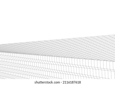 abstract modern architecture vector illustration