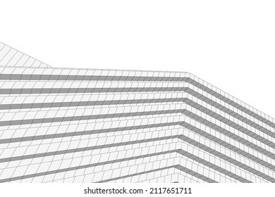 Abstrakte moderne Architektur, Vektorgrafik