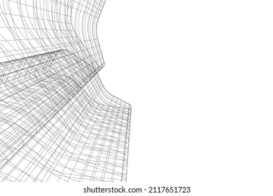 Abstract modern architecture vector illustration