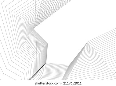 Resumen de la ilustración vectorial de la arquitectura moderna