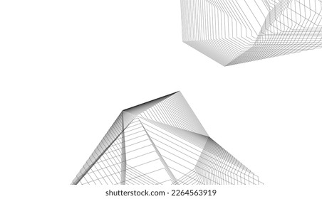 Abstract modern architecture vector illustration