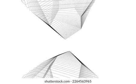 Abstrakte moderne Architektur, Vektorgrafik