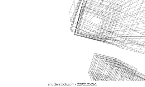 Abstract modern architecture vector illustration