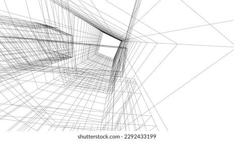 Resumen de la ilustración vectorial de la arquitectura moderna