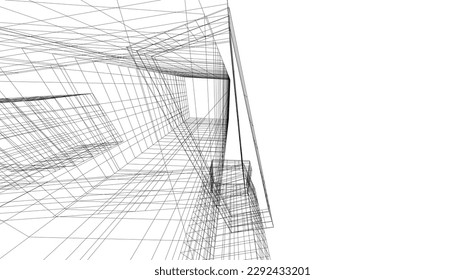 Abstrakte moderne Architektur, Vektorgrafik
