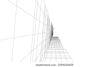 Resumen de la ilustración vectorial de la arquitectura moderna