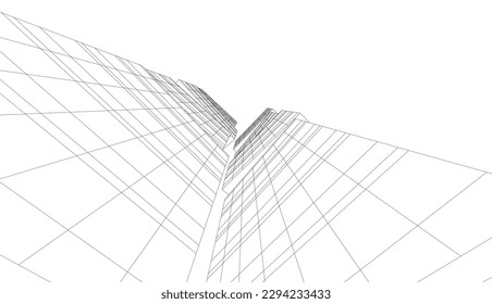 Abstract modern architecture vector illustration
