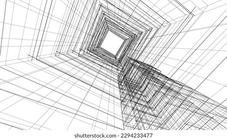 Abstrakte moderne Architektur, Vektorgrafik
