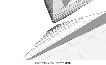 Abstract modern architecture vector illustration
