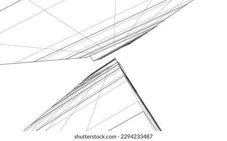 Abstract modern architecture vector illustration