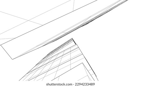 Abstrakte moderne Architektur, Vektorgrafik