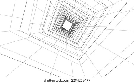 Abstract modern architecture vector illustration