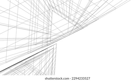 Abstract modern architecture vector illustration
