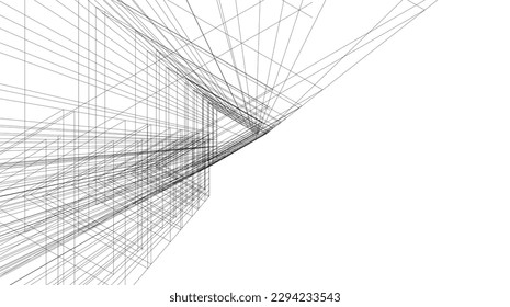 Abstract modern architecture vector illustration