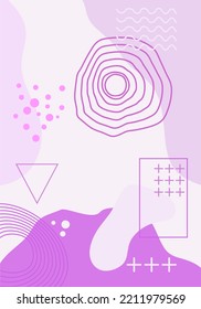Abstract modern art background with simple geometric shapes. Social media stories and post creative background template with copy space for text and images design by abstract colored shapes