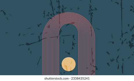 Abstract modern art in blue and light yellow background. This creative simple wall art will give you sense of wellness and serenity in your home. You can hang this wall art in your favorite wall. 