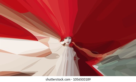 Abstract modern art composition for design