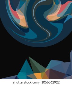 Abstract modern art composition for design