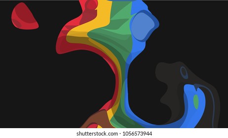 Abstract modern art composition for design