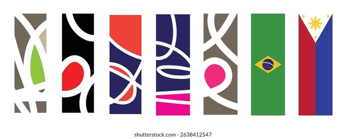 Abstract Modern Art Curve Lines Geometrical Background Brazil
Fingerboard Skateboard Deck Graphics Design Preview Mockup Template