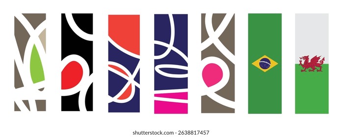 Abstract Modern Art Curve Lines Geometrical Background Brazil Wales
Fingerboard Skateboard Deck Graphics Design Preview Mockup Template